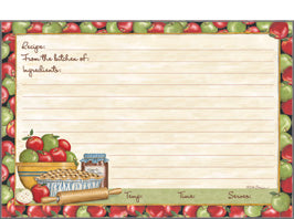 Deb Strain Apple Pie Apple Butter and Fresh Apples 4" x 6" Recipe Cards